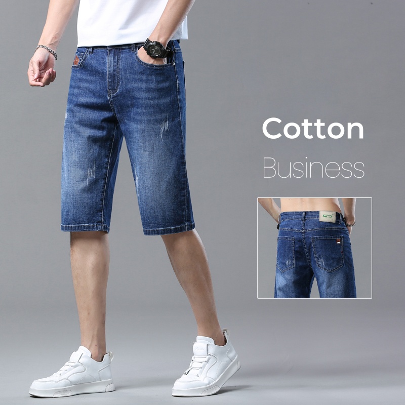 Jeans Pants Fashion Men - Men's Shorts Summer Straight Denim Shorts