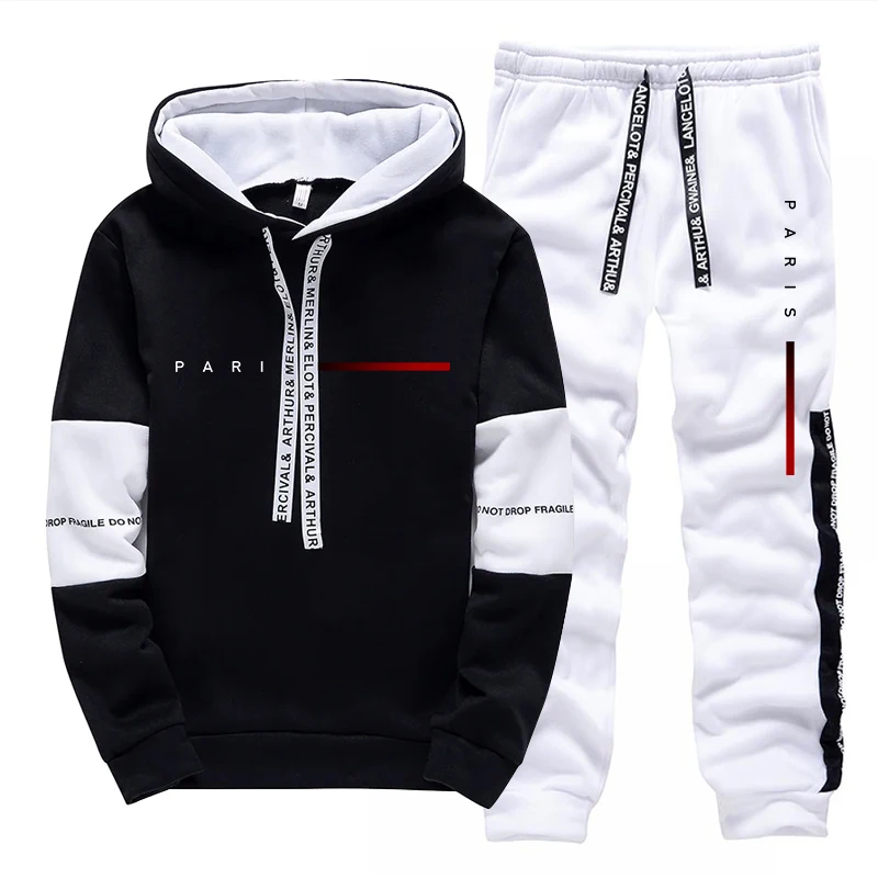 Paris Men'S Fashion - Paris Fashion Hoodie Streetwear Men's Set