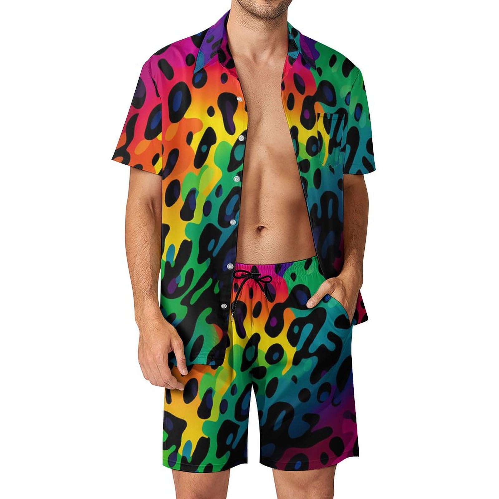 Mens Fashion Streetwear - Summer Irregular Geometric 3D Print Men