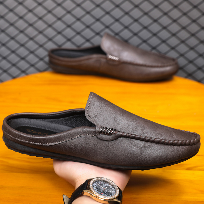 Suede Loafers Men - Hot Sale Men's Half Shoes Comfortable