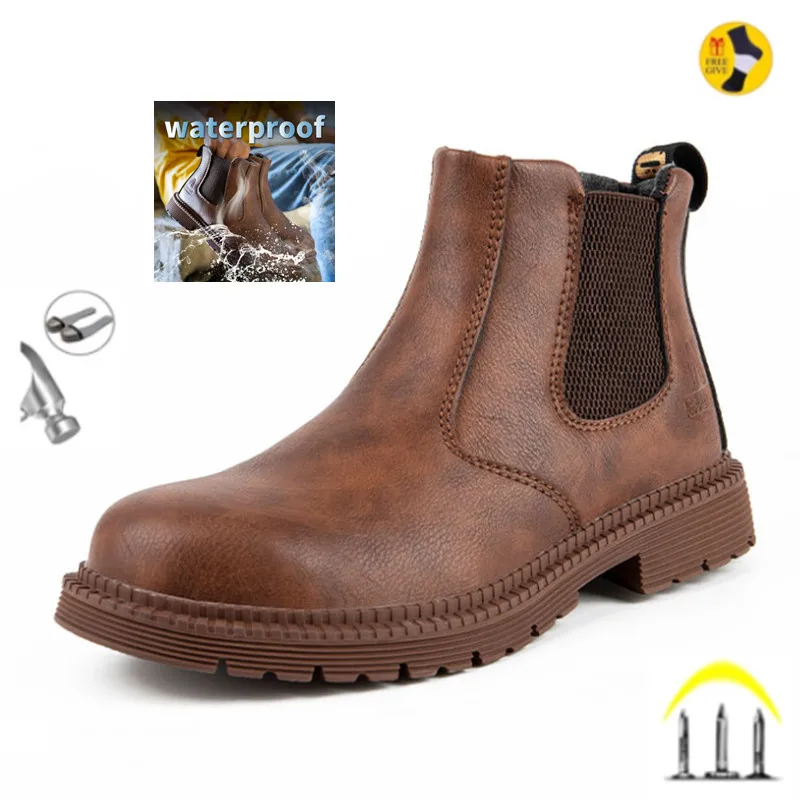 Chelsea Boots Men - Waterproof Work Shoes For Men Chelsea