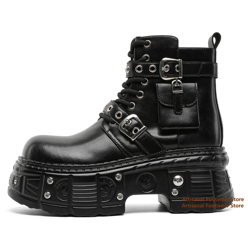 Black Pocket Decor Ankle Boots - Chelsea Boots Men 评论和价格