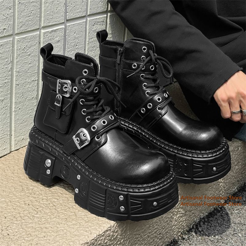 Black Pocket Decor Ankle Boots - Chelsea Boots Men 评论和价格