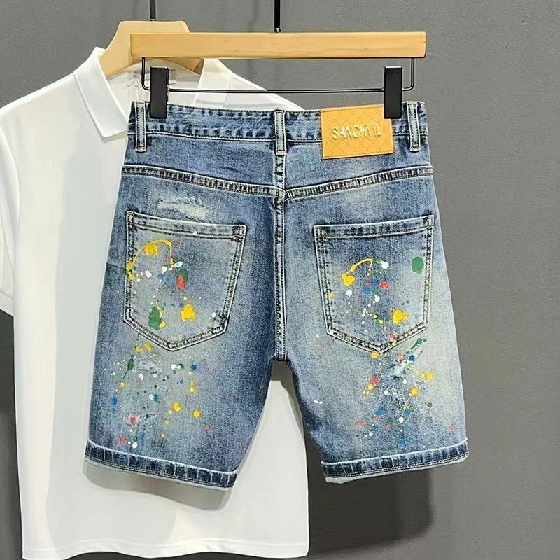 Men's Short Jeans Pants Graffi - Jeans Pants Fashion Men 评论和价格