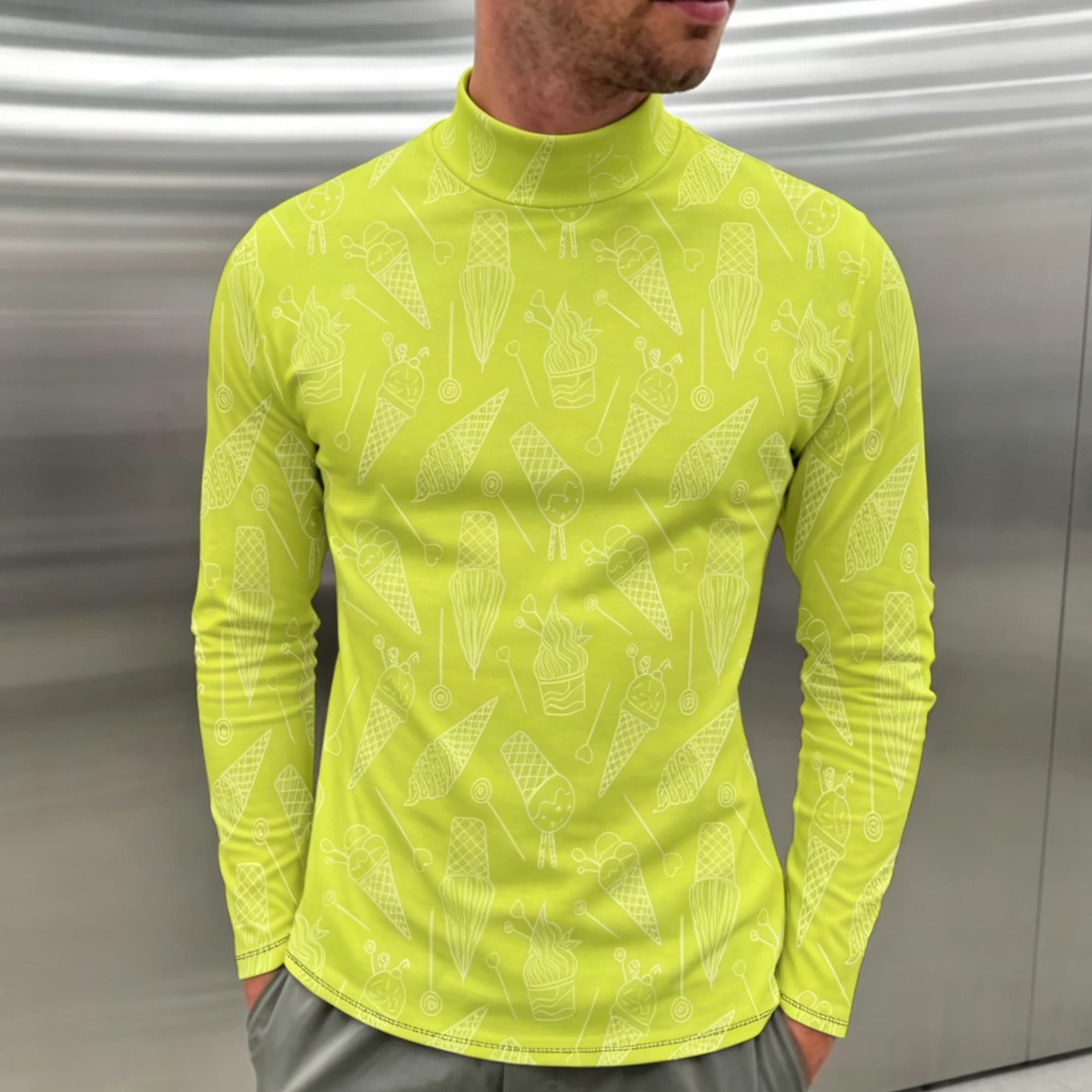 Novelty Dessert Graphic Men Mo - Mens Fashion Streetwear 评论和价格