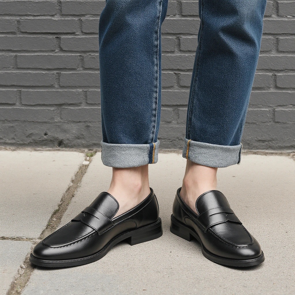 Men's Black Penny Loafers Clas - Suede Loafers Men 评论和价格