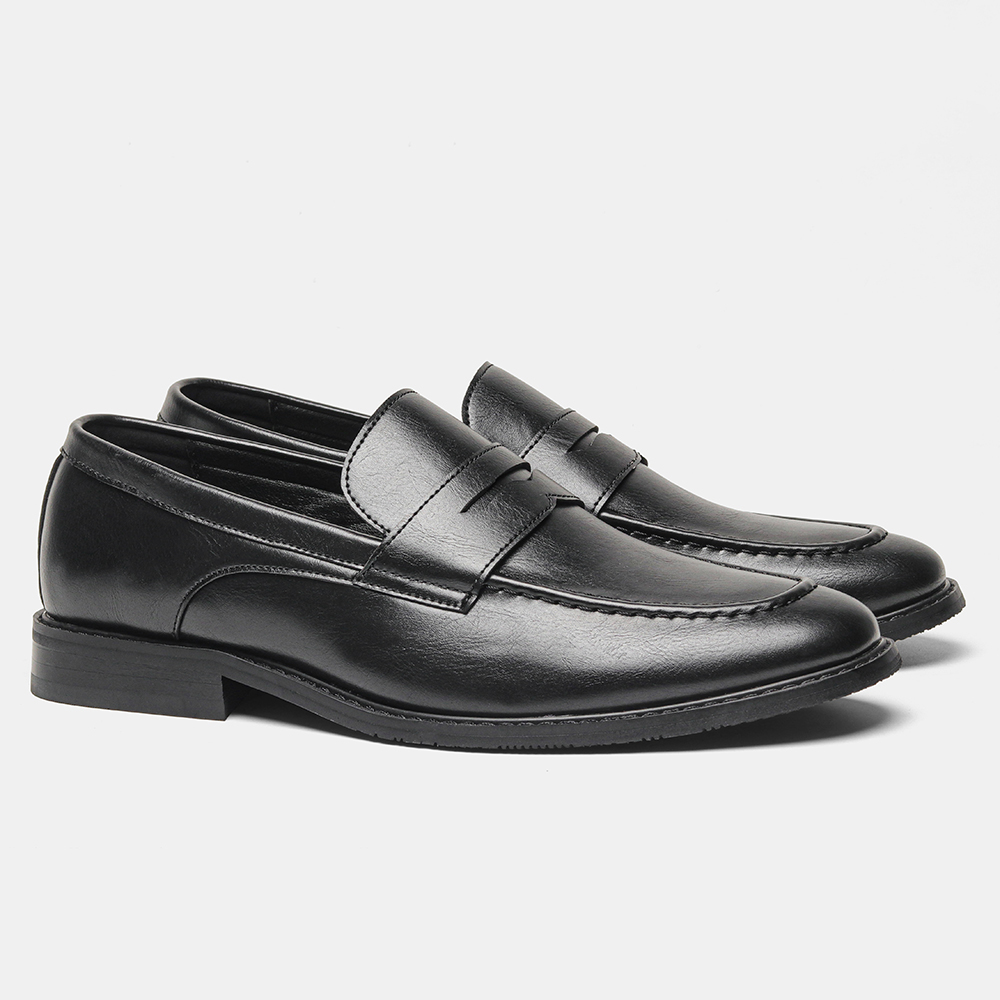 Men's Black Penny Loafers Clas - Suede Loafers Men 评论和价格