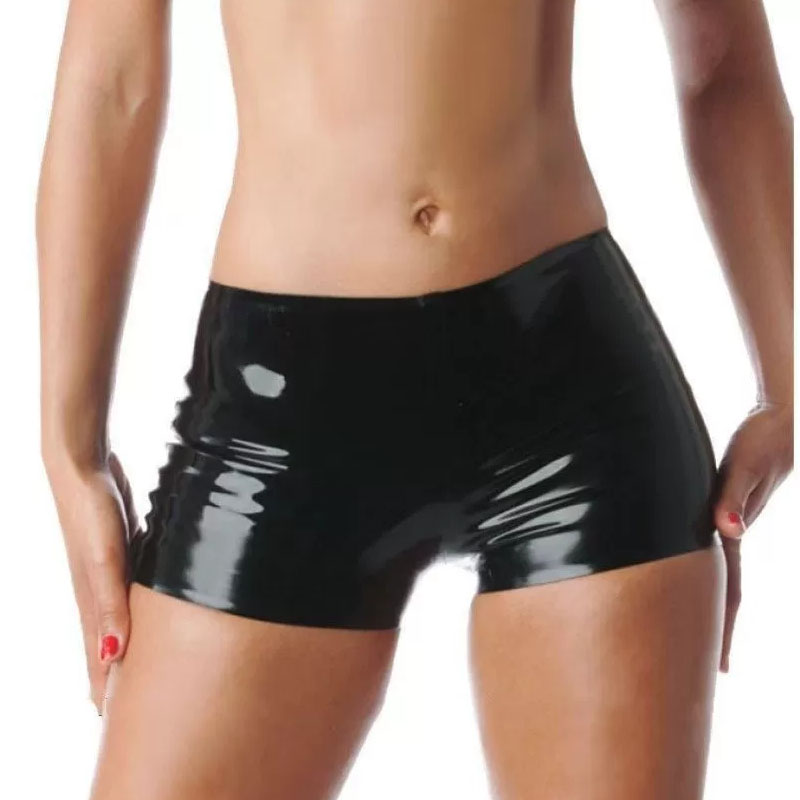 Men Metallic Purple Blue Latex - Swim Trunk Shorts 评论和价格