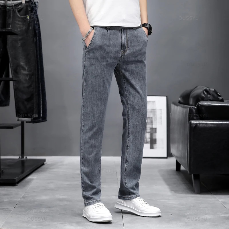 Autumn Stretch Skinny Jeans Me - Men'S Fashion Grey Jeans 评论和价格