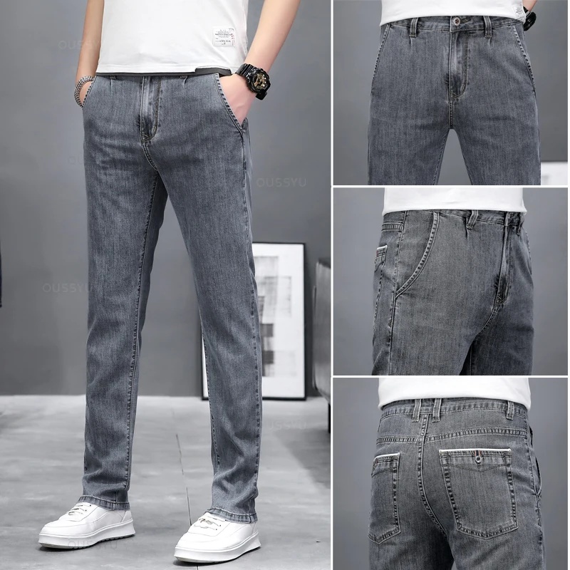Autumn Stretch Skinny Jeans Me - Men'S Fashion Grey Jeans 评论和价格