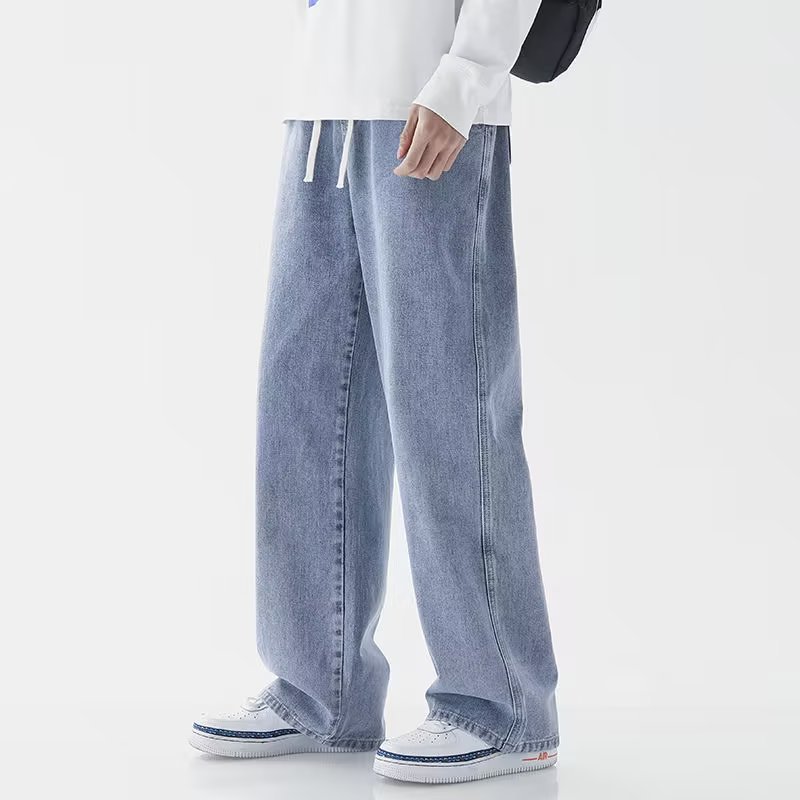Korean Style Streetwear New Fa - Men'S Fashion Grey Jeans 评论和价格