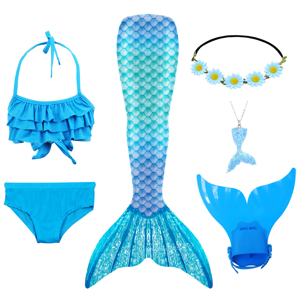 Girls Swimming Mermaid Tail Gi - Swim Trunk Shorts 评论和价格