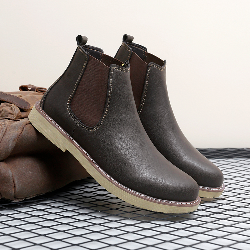 Men Plus Size New High Top Ret - Chelsea Boots Men 评论和价格