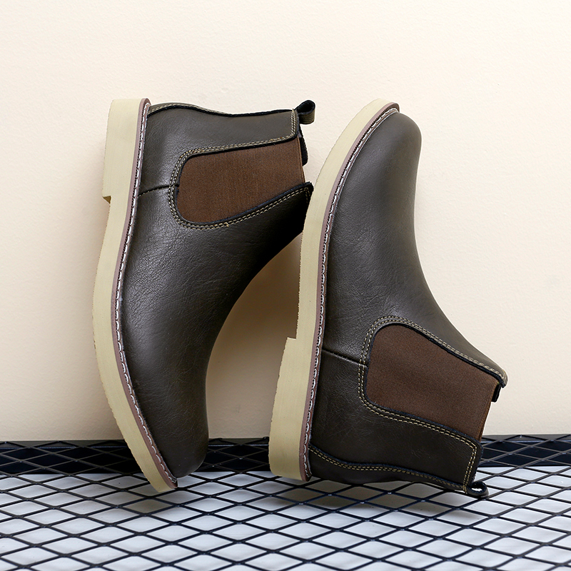 Men Plus Size New High Top Ret - Chelsea Boots Men 评论和价格