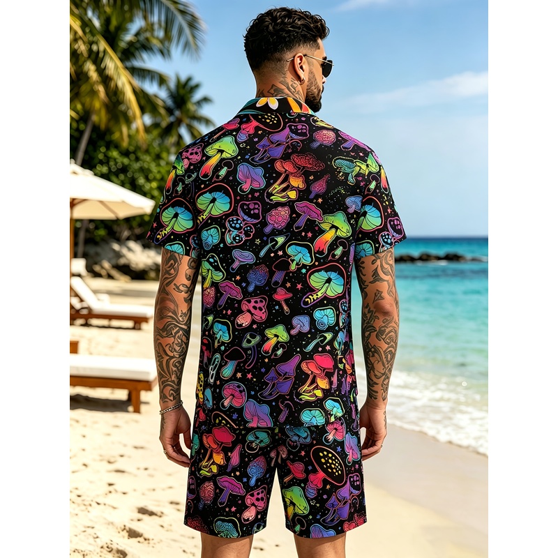 Men's Fashion 3D Mushroom Prin - Mens Fashion Streetwear 评论和价格