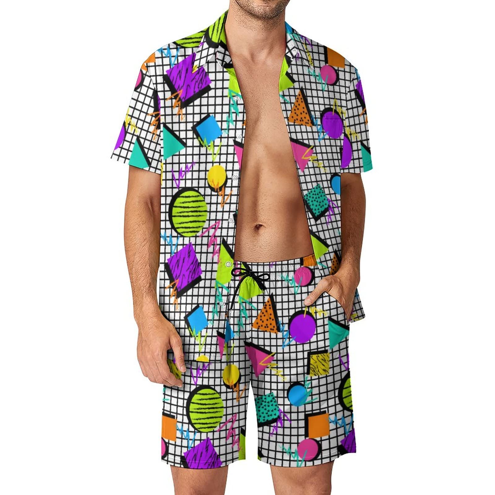 Summer Irregular Geometric 3D  - Mens Fashion Streetwear 评论和价格