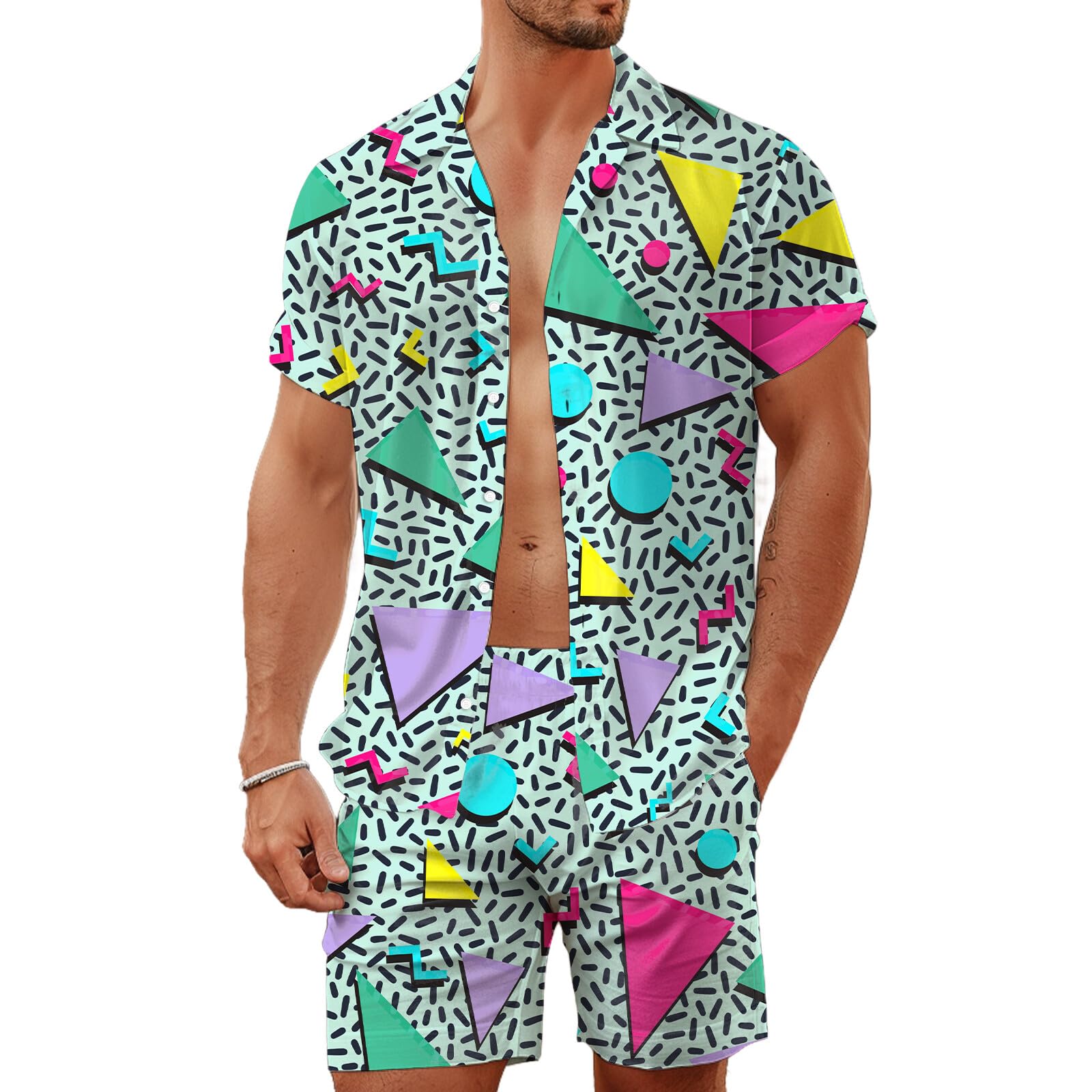 Summer Irregular Geometric 3D  - Mens Fashion Streetwear 评论和价格