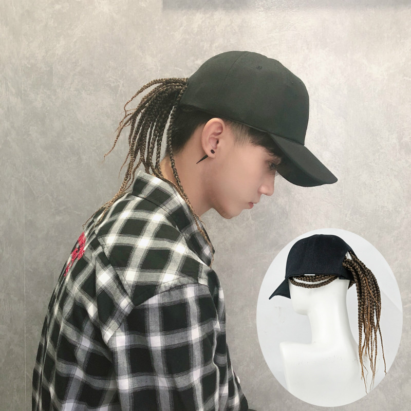 Curly hair synthetic wig hat i - Men Fashion Hair Style 评论和价格