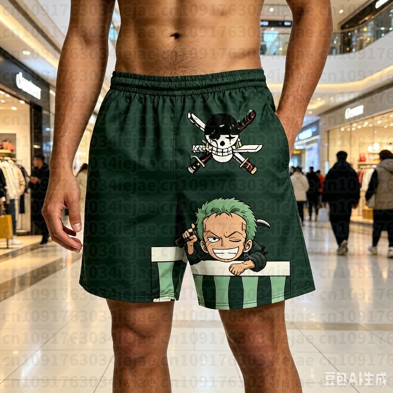 One Piece 3D Print Shorts Shan - Swim Trunk Shorts 评论和价格