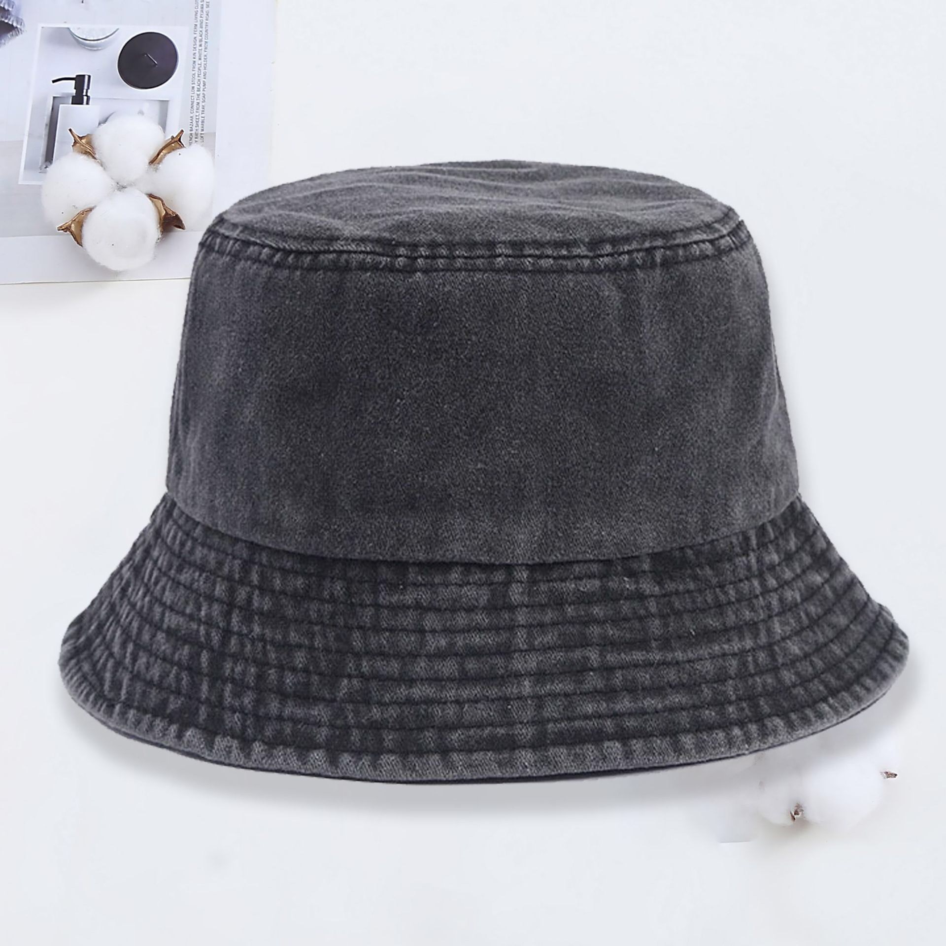 Custom Logo Denim Bucket Hat F - Men'S Fashion With Hat 评论和价格