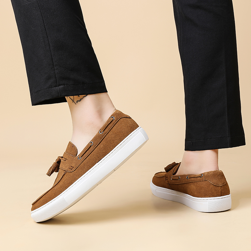 Classic Men's Suede Leather Ta - Suede Loafers Men 评论和价格