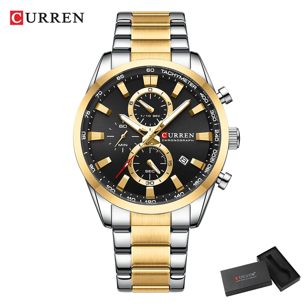 CURREN Casual Quartz Chrono Sp - Mens Fashion Watch 评论和价格