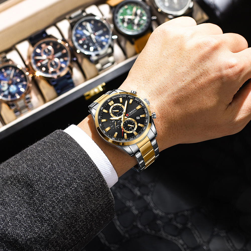 CURREN Casual Quartz Chrono Sp - Mens Fashion Watch 评论和价格
