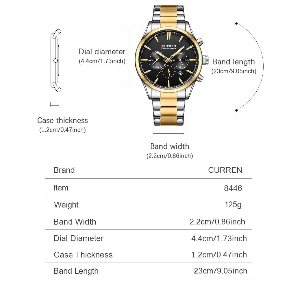 CURREN Casual Quartz Chrono Sp - Mens Fashion Watch 评论和价格