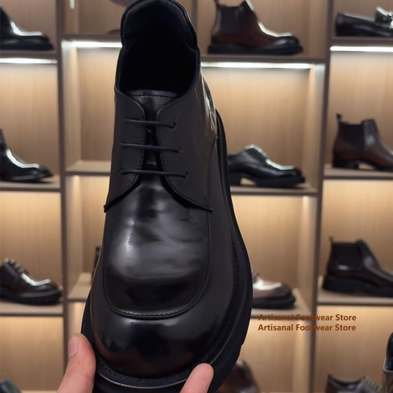 Black Leather Thick Sole Chels - Chelsea Boots Men 评论和价格