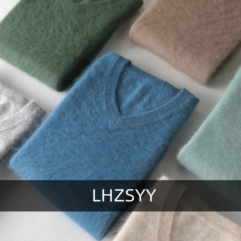 LHZSYY Men's 100% Mink Cashmer - Mens Fashion Jumpers 评论和价格