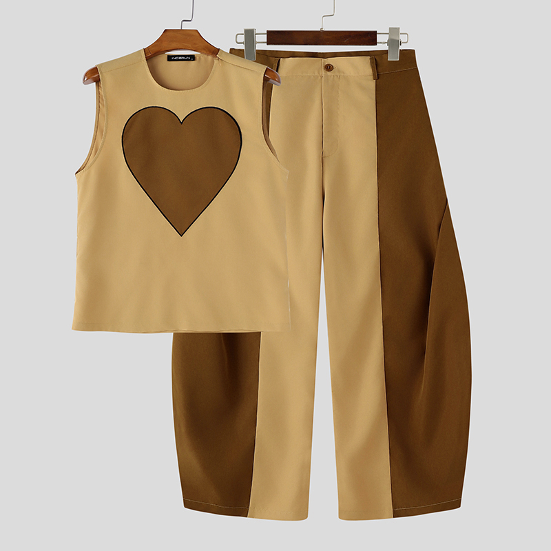 INCERUN Men's Sets Patchwork C - Mens Fashion Streetwear 评论和价格