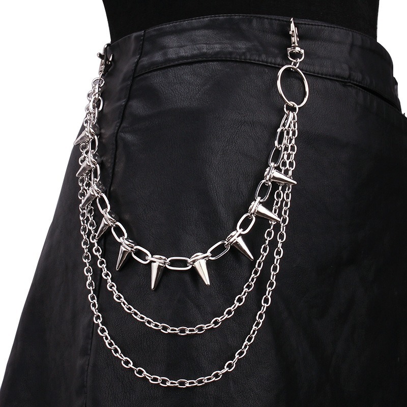 Hip Hop Punk Rock Metal Pants  - Jeans Pants Fashion Men 评论和价格