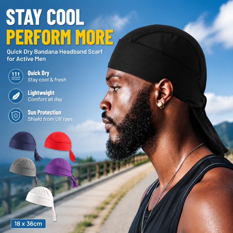 Quick Dry Polyester Bandana He - Men'S Fashion With Hat 评论和价格