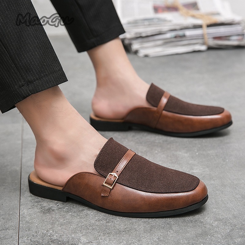 Men's Pantuflas Faux Leather & - Suede Loafers Men 评论和价格