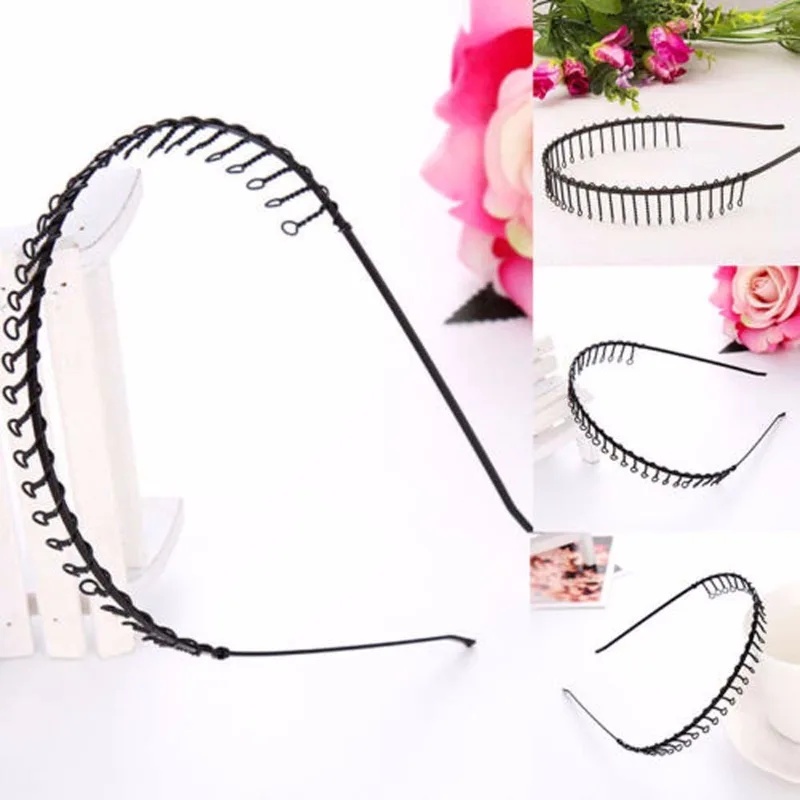 1pc Black Tooth Headband Metal - Men Fashion Hair Style 评论和价格