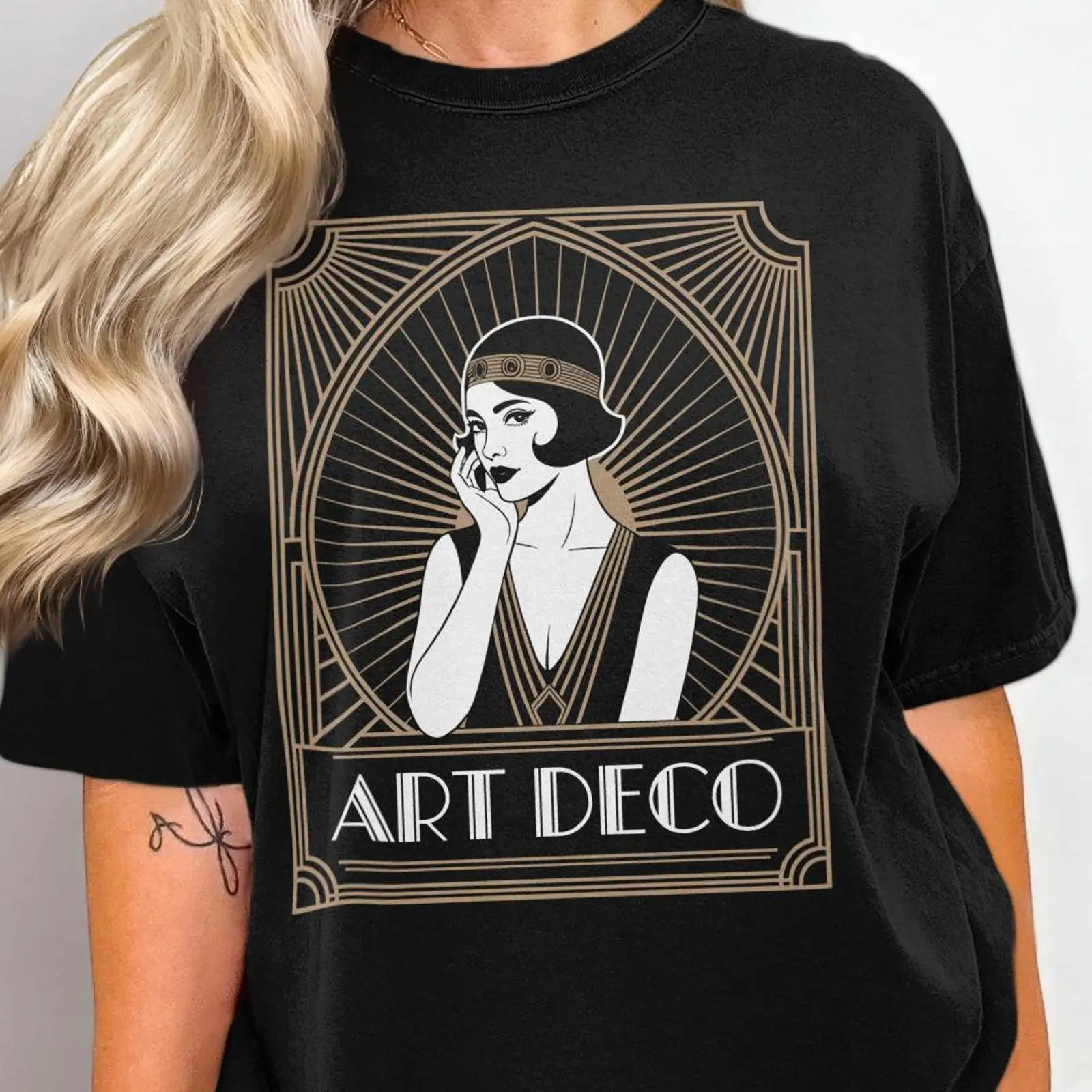 Art Deco Flapper Girl T Shirt  - Men'S Fashion Roaring 20S 评论和价格