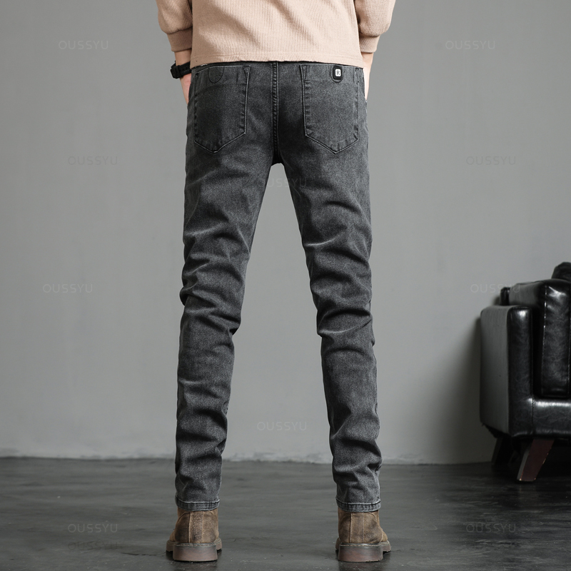 Spring Autumn Men's Classic Fa - Men'S Fashion Grey Jeans 评论和价格