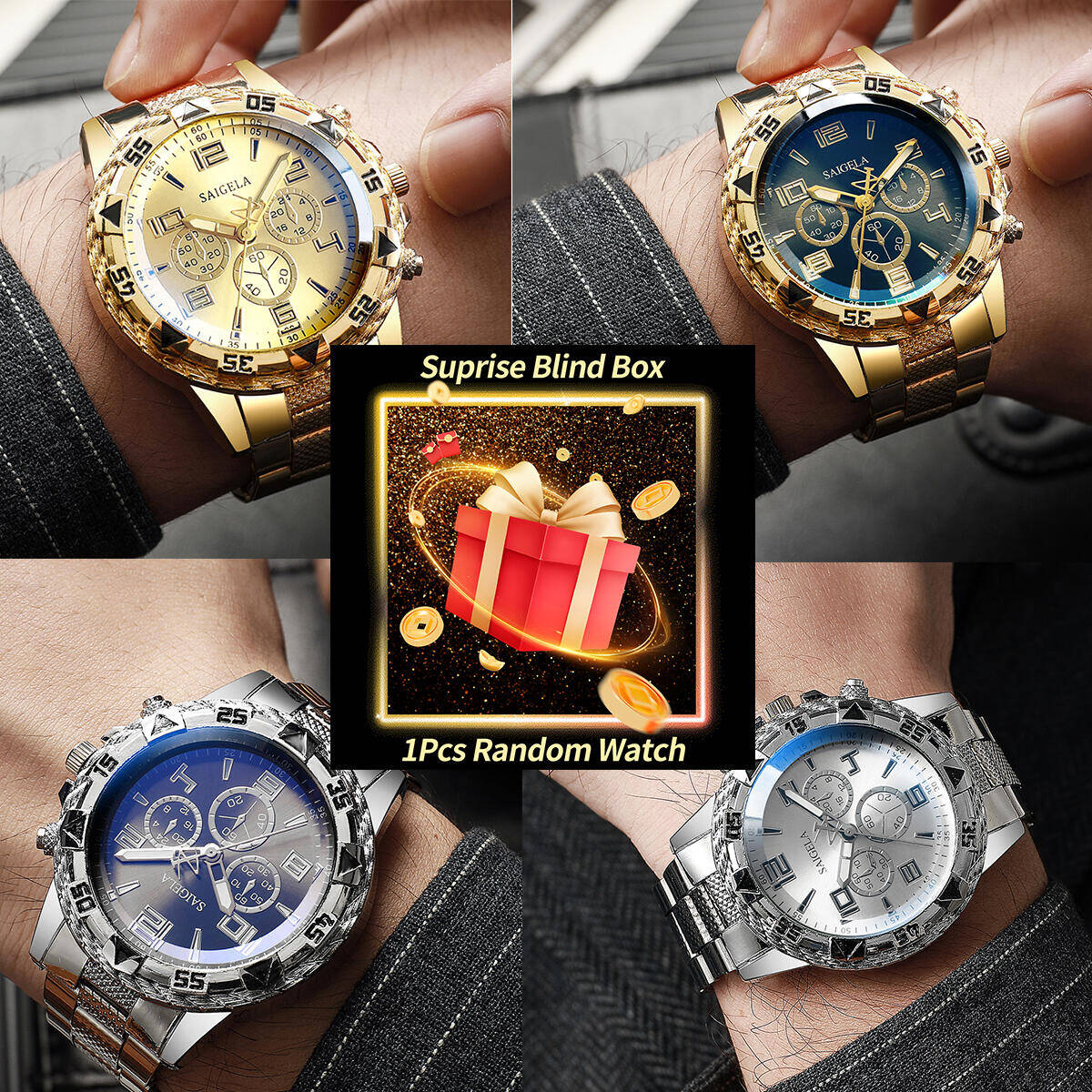 1PC Surprise Mystery Watch Bli - Mens Fashion Watch 评论和价格