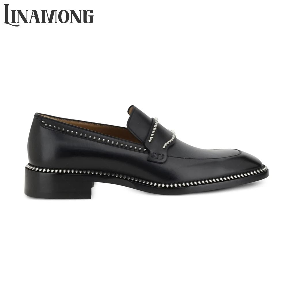 Black Spike Loafers Almond Toe - Suede Loafers Men 评论和价格