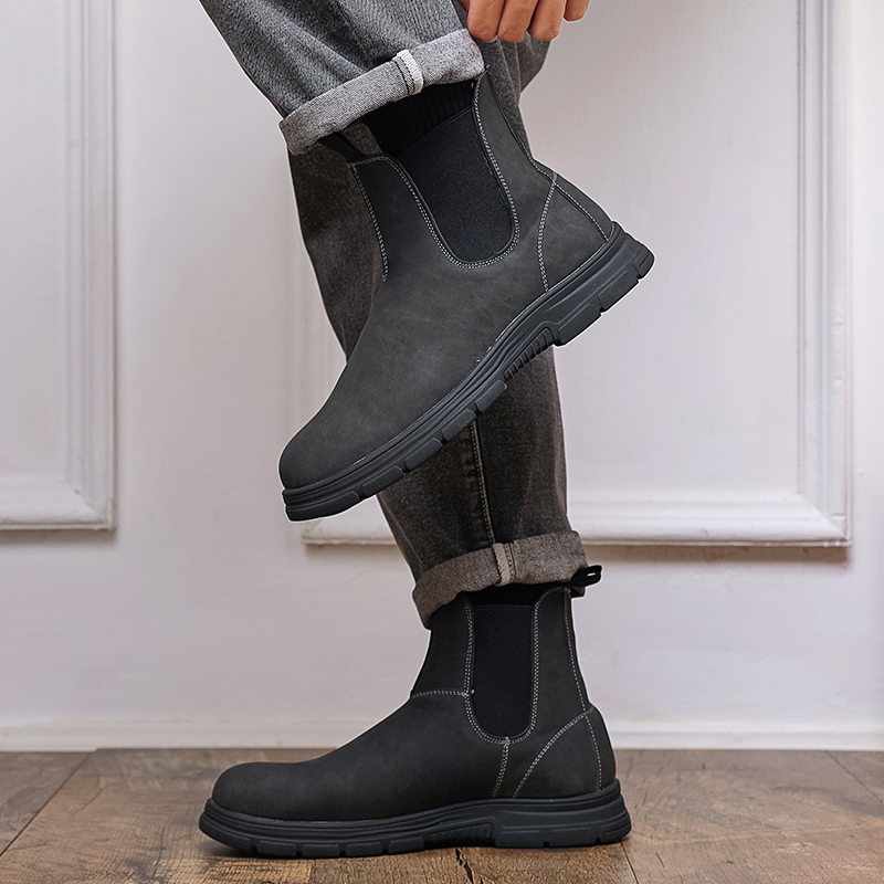 Men High Top Boots Thick Sole  - Chelsea Boots Men 评论和价格