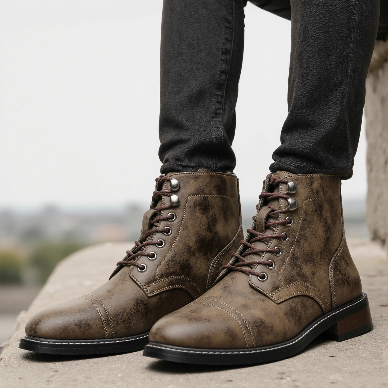 Leather Boots 2026 Retro Brand - Men'S Fashion Model 评论和价格