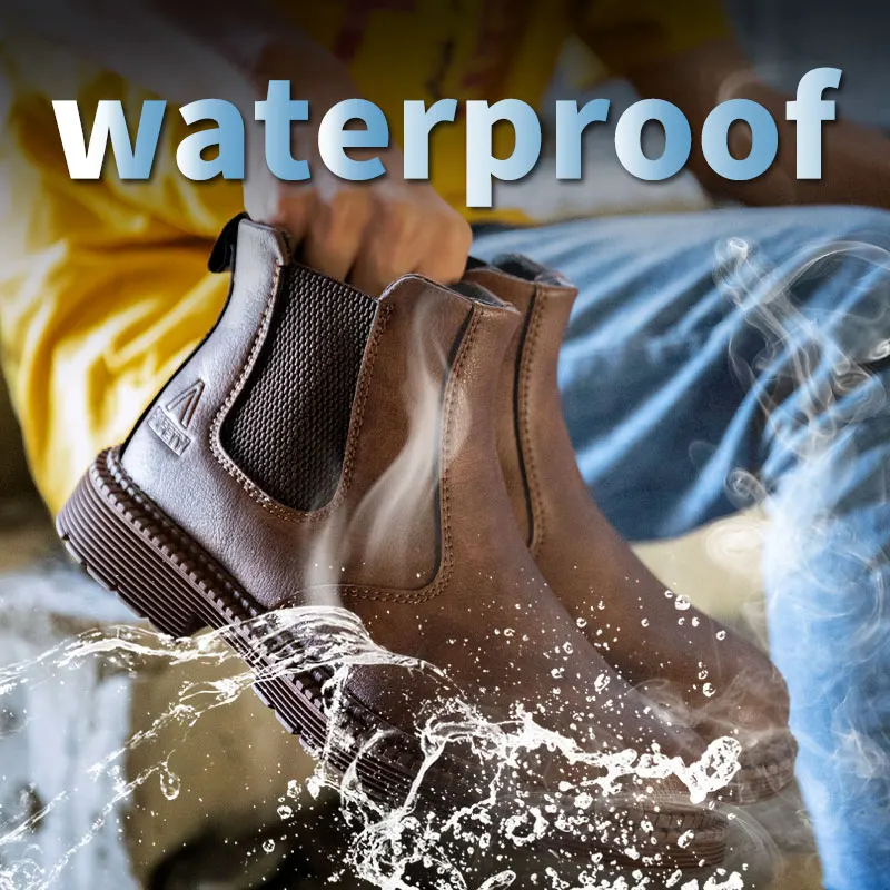 Waterproof Work Shoes For Men  - Chelsea Boots Men 评论和价格