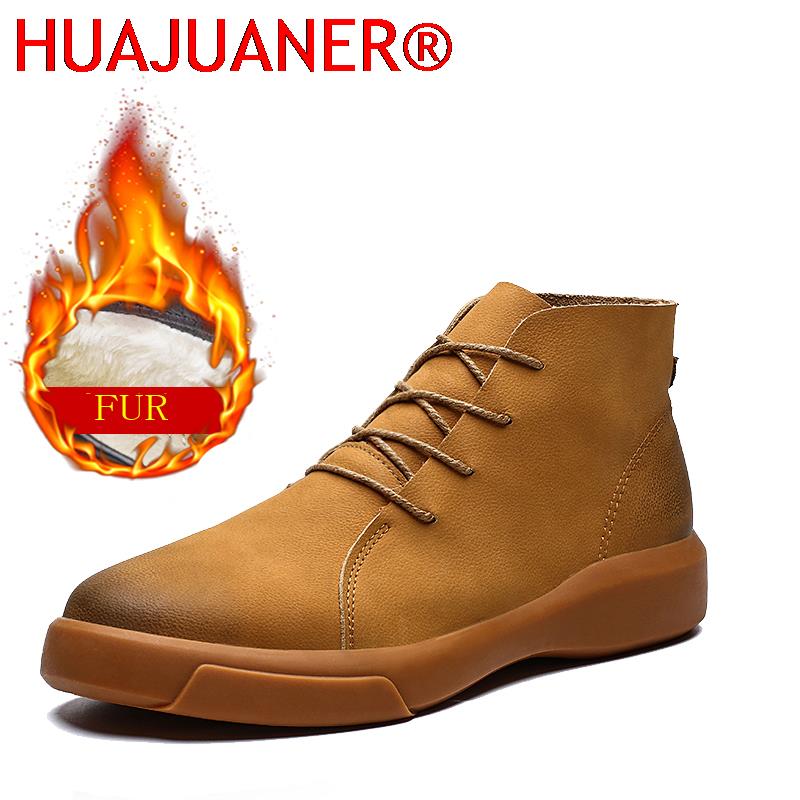 Luxury Brand Winter Fur Warm C - Chelsea Boots Men 评论和价格